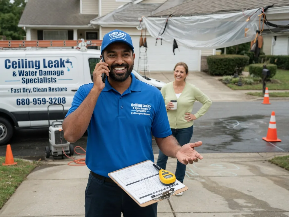 Ceiling Leak Cleanup Round Lake Beach, IL FAQs